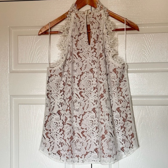 White lace lined tank top - Picture 8 of 11